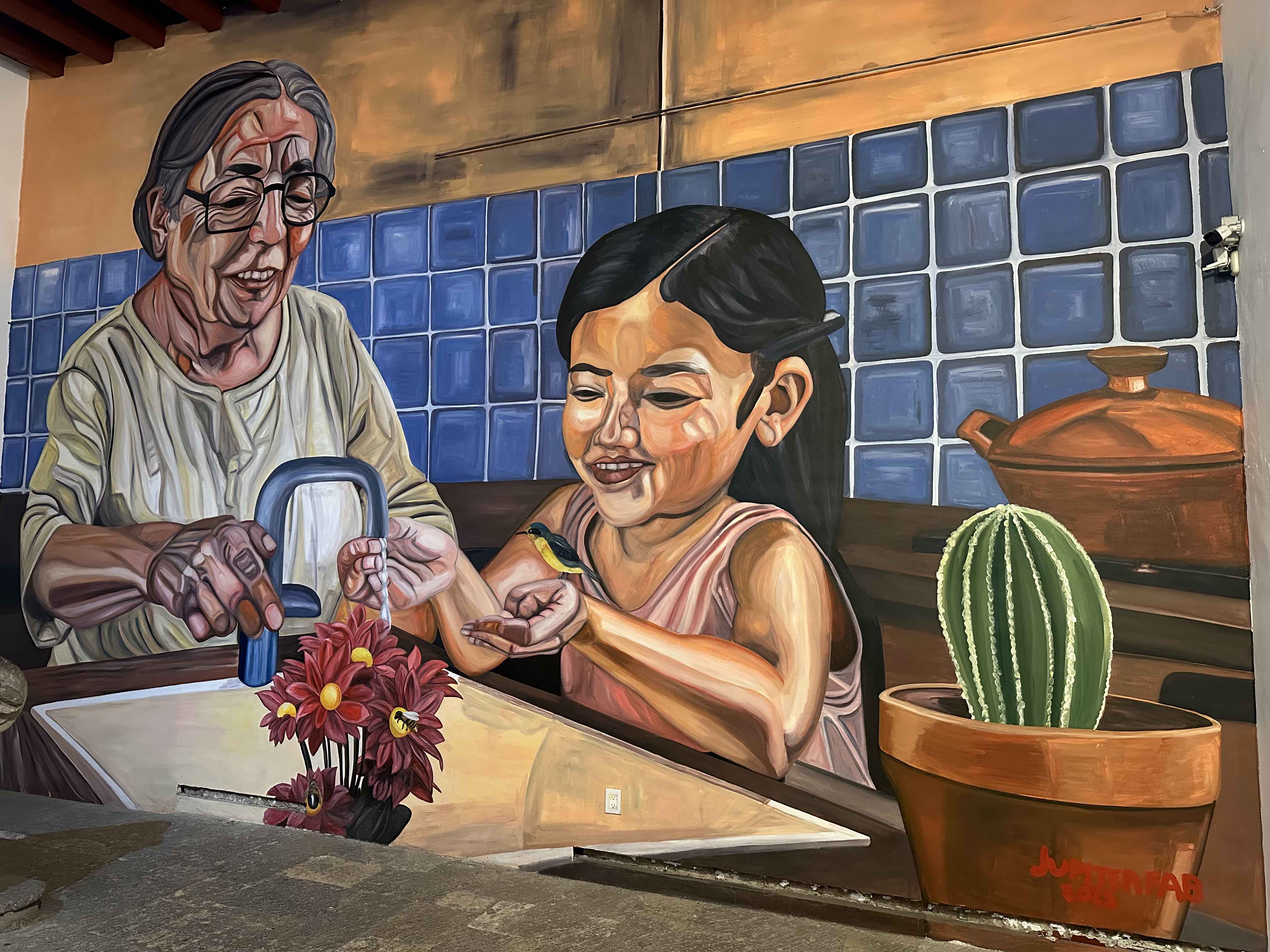 Mural in the museum