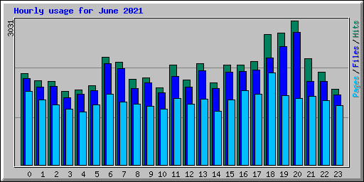 Hourly usage for June 2021