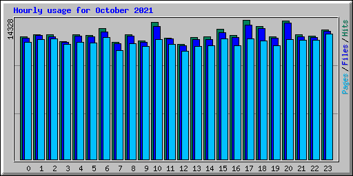 Hourly usage for October 2021