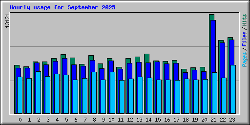 Hourly usage for September 2025