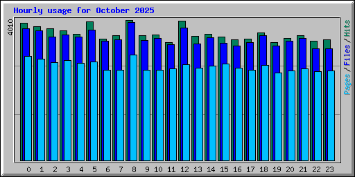 Hourly usage for October 2025