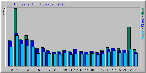 Hourly usage for November 2025