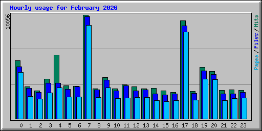 Hourly usage for February 2026