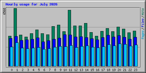 Hourly usage for July 2026