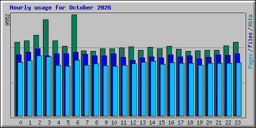 Hourly usage for October 2026